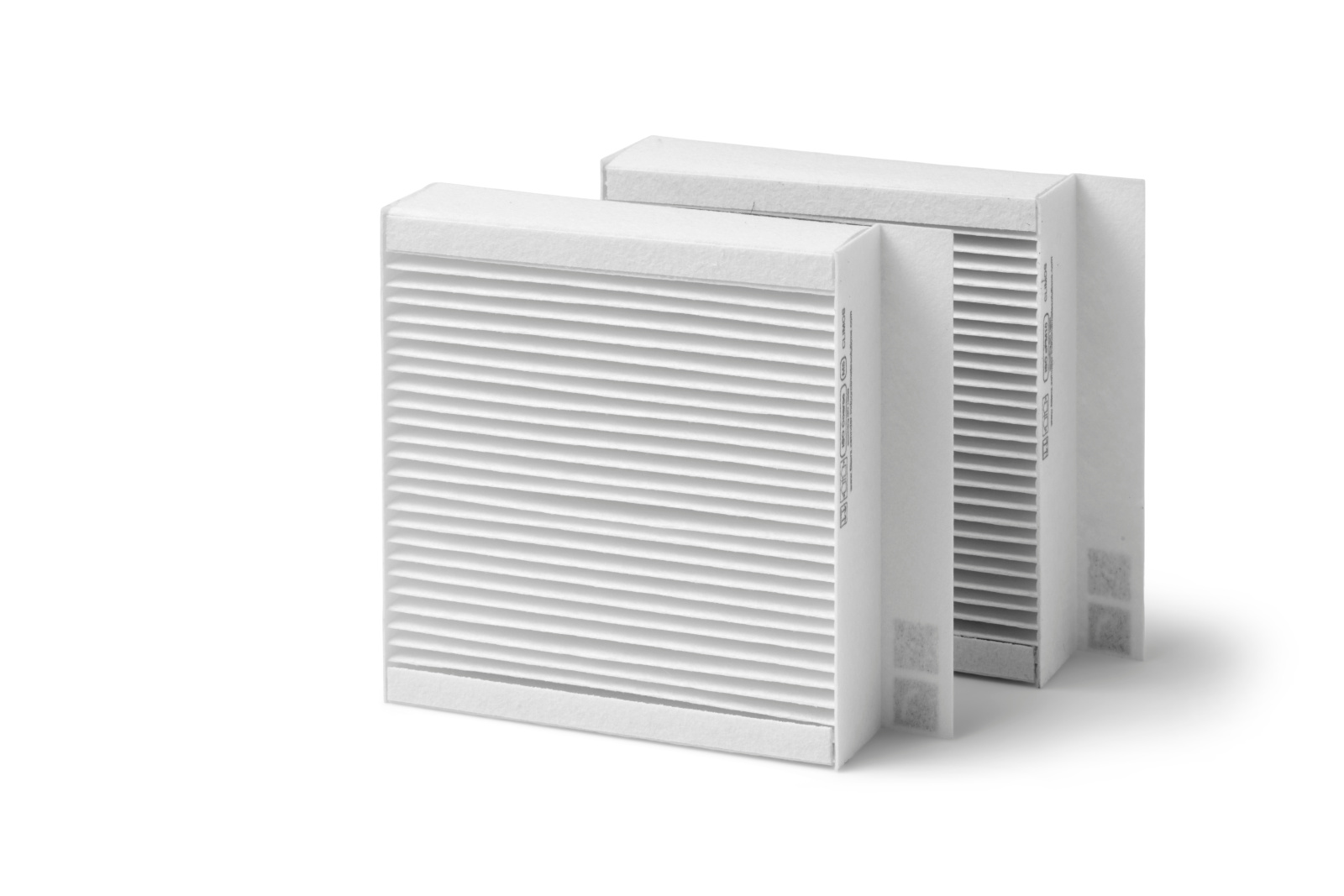 Lot De 4 Filtres M5/F7 Pour Zehnder Climos 200 - Filtres à Particules Fines Et Pollen - 17x17x4,5 Cm - Blanc